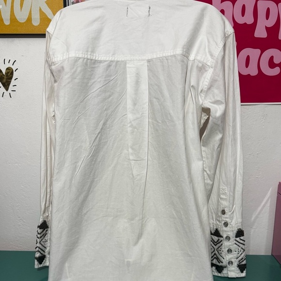 Free People Women’s Button-Down Blouse - Size S - Ivory White - Picture 3 of 4